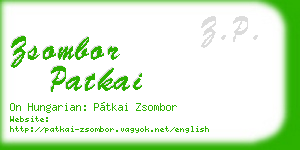 zsombor patkai business card