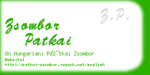 zsombor patkai business card